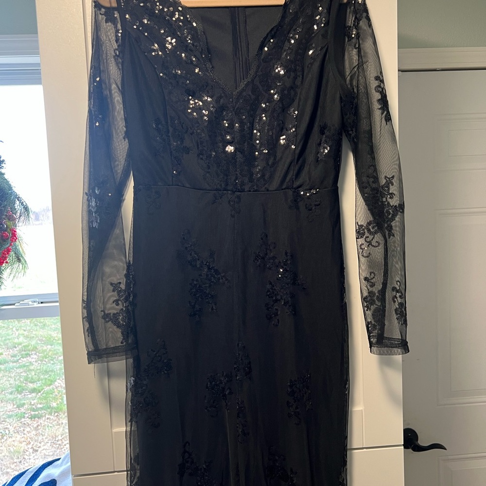 Altard State Black Sequin Elegant Jumpsuit